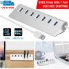 7-Port USB 3.0 Hub Portable Super Speed USB Data Hub with 1ft USB 3.0 Cable for Windows Linux Mac Devices