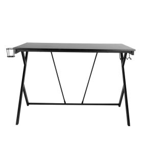 Modern Ergonomic RShape Frame Stable Gaming Table Computer Desk for Home Office Working Use