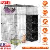 4Tier Cat Playpen Cage Black Iron Indoor Cat House Detachable Kitten House with Storage Shelves Cat Hammock Flexible Installation For 1-4Cats Exercise