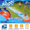 5.5m/18ft Inflatable Single Water Slide Potable Summer Lawn Water Slip Kids Toys Outdoor Water Splash Slip Play