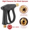 1/4in High Pressure Car Washer Sprayer 3000PSI Car Foam Spray Power Short Wand M22-14