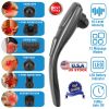 Cordless Handheld Back Massager Deep Tissue Rechargeable Electric Massager w/ 12 Modes 10 Intensity 6 Interchangeable Nodes For Muscle Foot Neck Shoul