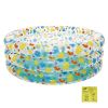 59x21in Inflatable Swimming Pool Blow Up Family Pool For 3 Kids Foldable Swim Ball Pool Center w/ 3 Velvets Water Drain Plug For Indoor Backyard Beach