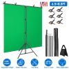 6.5×8.5FT T-Shape Photo Video Backdrop Stand Heavy Duty Background Stand Adjustable Photography Backdrop Stand with 6 Spring Clamps Sandbag Carry Bag
