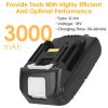 2Packs 18V Li-ion Power Tool Battery Replacement Fit for Makita 194205-3 194309-1 BL1830 BL1815 LXT400