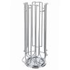 24 Cups Coffee Pod Holder Coffee Capsule Storage Rack 360° Rotatable Chrome Plating Carousel Coffee Pods Dispenser for Nespresso LAVAZZA GAGGIA Capsul