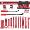 13 Pcs Car Trim Removal Tool Auto Door Panel Clip Dash Plastic Interior Radio Body Open Pry Kit