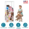 Stuffed Animal Storage PVC Plush Organizer Shelf Plush Stuffed Animal Holder Standing Kids Toy Storage Cage with Elastic Band for Nursery Play Room Be