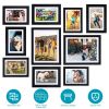 10Pcs Picture Frames Set Wall Desktop Display Photo Frame 4Pcs 5x7in Collage Frames 4Pcs 6x8in Frames 2Pcs 8x10in Gallery Frames Black