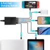 USB Fast Charger 65W 6-Port Fast Charging Station Type-C Wall Charger PD Adapter with 2 Type-C Ports 4 USB-A Ports Fit for IOS Phone 13/ iPad/ Galaxy/