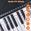 61-Key Piano Keyboard Stickers Removable Piano Key Labels PVC Piano Notes Guide without Glue for Beginners Kids