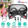 Wireless V5.3 TWS Earbuds In-Ear Stereo Headset Hook Earphone Earpiece with Sensitive Mic Magnetic Charging Case for Driving Working Traveling Sport