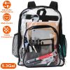 Clear Backpack Heavy Duty Transparent Book Bag Waterproof PVC Clear Backpack 5.3Gal with Reinforced Strap for College Workplace