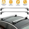 47.24in Universal Top Roof Rack Cross Bar Cargo Carrier Aluminum Crossbar Rack w/ 165LBS Capacity Fit for Most Vehicle Wagon Car Without Roof Side Rai