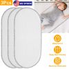 3Pcs Waterproof Changing Pad Liners Washable Reusable Changing Pad Cover Liners Cotton Surface Bassinet Changing Pad For Baby