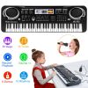 61 Keys Digital Music Electronic Keyboard Electric Piano Musical Instrument Kids Learning Keyboard w/ Microphone For Beginners Kids Girls Boys Adults