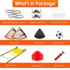 Kids Soccer Goal Training Equipment Set For Backyard Foldable 4x3FT Soccer Net Agility Ladder Inflatable Soccer Field Cones Portable Soccer Practice N