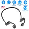 IPX5 Waterproof Wireless V5.1 Bone Conduction Earphones Open-Ear Wireless Headsets Music Sport Wireless Open Hook Earphone with Sensitive Mic For Busi