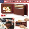 Men’s Wallet PU Leather Bifold Purse Slim RFID Blocking Card Holder Cases w/ 2 ID Window Coin Pocket