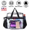 Clear Crossbody Bag Stadium Approved Clear Transparent Shoulder Bag See Through Zip Pouch Tote Bag Handbag with 11LBS Load