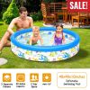 48x10” Inflatable Swimming Pool Blow Up Family Pool For 2 Kids Foldable Swim Ball Pool Center w/ 3 Velvets Water Drain Plug For Indoor Backyard Beach