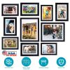 10Pcs Picture Frames Set Wall Desktop Display Photo Frame 4Pcs 5x7in Collage Frames 4Pcs 6x8in Frames 2Pcs 8x10in Gallery Frames Black