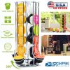 24 Cups Coffee Pod Holder Coffee Capsule Storage Rack 360° Rotatable Chrome Plating Carousel Coffee Pods Dispenser for Nespresso LAVAZZA GAGGIA Capsul
