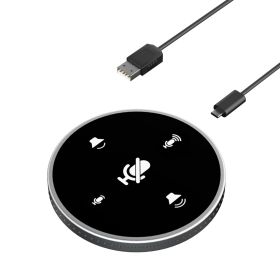 Desktop USB Conference Speakerphone Microphone Built-in Speaker 360¬∞ Omnidirectional PC Computer Condenser Mic with  Function Volume Adjustment Plug