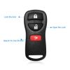 2 Keyless Entry Car Key Remote Key Fob Case Button Pad Replacement for Nissan KBRASTU15 315MHZ