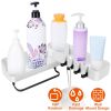 180° Rotatable Bathroom Corner Caddy Shelf No Drilling Wall-Mounted Storage Rack for Toiletries