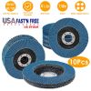 10Pcs Flap Wheel Discs 80 120 Grit 4 1/2”x7/8” Flap Sanding Disc Grinding Wheel Abrasive Polishing Tool for Angle Grinder