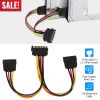 15 Pin Y Splitter Cable Adapter Male To Female Converter Cord for Hard Drive