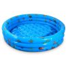 51x13” Inflatable Swimming Pool Blow Up Family Pool For 3 Kids Foldable Swim Ball Pool Center w/ 4 Valves Bottom Water Drain Plug For Indoor Backyard