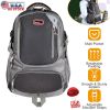 Unisex School Backpack Casual Travel Shoulder Bag W/ Adjustable Straps Dual-Water Bottle Pouch Multiple Zippered Pockets For Gym Sports Travel School