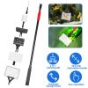 6 In 1 Aquarium Cleaning Tools Fish Tank Cleaner Set with 24.4-37in Handle Gravel Rake Fish Net Algae Scraper Algae Brush Right Angle Sponge Flat Spon