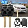 2Pcs Keyless Entry Remote Shell Case Fit For Honda Accord 2008-2012 Car Key Fob Pad 
Replacement N5F-S0084A N5F-A05TAA w/ Uncut Blade