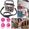 Clear Crossbody Bag Stadium Approved Clear Purse Transparent Small Shoulder Bag See Through Zip Pouch Tote Bag Handbag 44OZ w/ Adjustable Strap