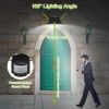 Solar Wall Lights 120 LEDs Flood Lights Outdoor 120° Motion Sensor Lamps 180°Illumination IP65 Waterproof w/ 15.5ft Charging Cable for Garage Garden F