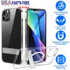 Magnetic Metal Kickstand Clear Case Shockproof Anti Yellowing Phone Cover Compatible with Magsafe Fit for IOS Phone 14 Plus