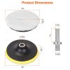 5Pcs 6" Buffing Polishing Pads Car Plush Buffing Waxing Wheels Mop Set with M14 Drill Screw for Car Polisher Drill Adapter
