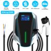 Level 2 Electric Vehicle Charger EV Wall Charger Car Charging Station with 2 Swipecards Digital Display Gun Locking for Home Garage