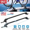 2PCS Universal 110cm/43-inch Car Roof Rack Cross Bar w/ Anti-Theft Lock Adjustable Window Frame for bike kayak cargo luggage
