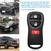 2 Keyless Entry Car Key Remote Key Fob Case Button Pad Replacement for Nissan KBRASTU15 315MHZ