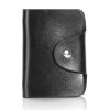 Credit Card Holder Card Organizer Pouch PU Leather Case Snap Closure with 26Pcs Card Slots