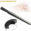 Ring Size Stick Mandrel Finger Gauges Ring Sizer Kit Ring Measuring Tool US Size 0-15