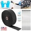 2" 50FT Exhaust Heat Wrap Fiberglass Manifold Header Pipe Heat Wrap w/12 x Locking Ties