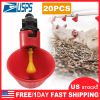 20 Pack Chicken Waterer Automatic Poultry Waterer Chicken Drinker Cups w/Mounting Joint  for Chicken Poultry
