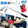 Telescoping Lug Wrench Extendable Tire Wheel Nut Wrench with CR-V Sockets 17mm/19mm/21mm/23mm Free Work Gloves