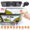 4K Car DVR 12in Dash Cam Camcorder Camera Recorder with 170° Angle Loop Recording Motion Detection Night Vision Voice Control APP Control G-sensor