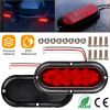 2Pcs Oval LED Brake Light 10LEDs Lamp Stop Turn Tail Light IP65 Waterproof Oval Red Trailer Tail Light for Trunk Jeep RV etc.